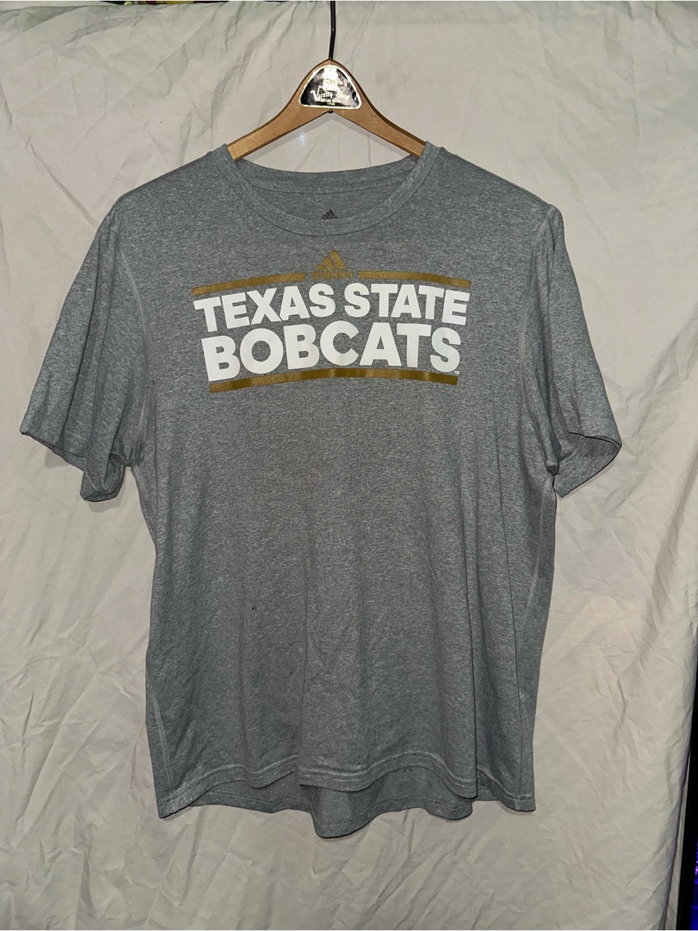 adidas Gray Texas State Bobcats Short Sleeve Tee